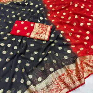 Viscsose Georgette Saree With Running Blouse