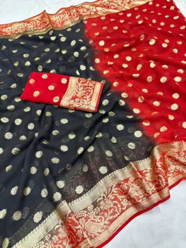 Viscsose Georgette Saree With Running Blouse