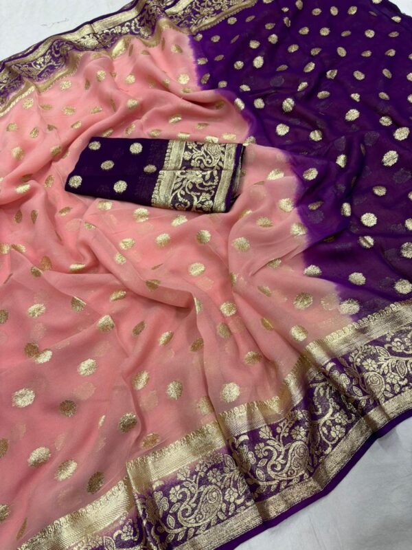 Viscsose Georgette Saree With Running Blouse