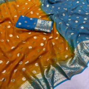 Viscsose Georgette Saree With Running Blouse