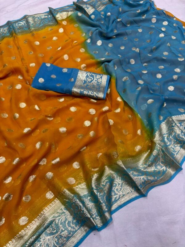 Viscsose Georgette Saree With Running Blouse