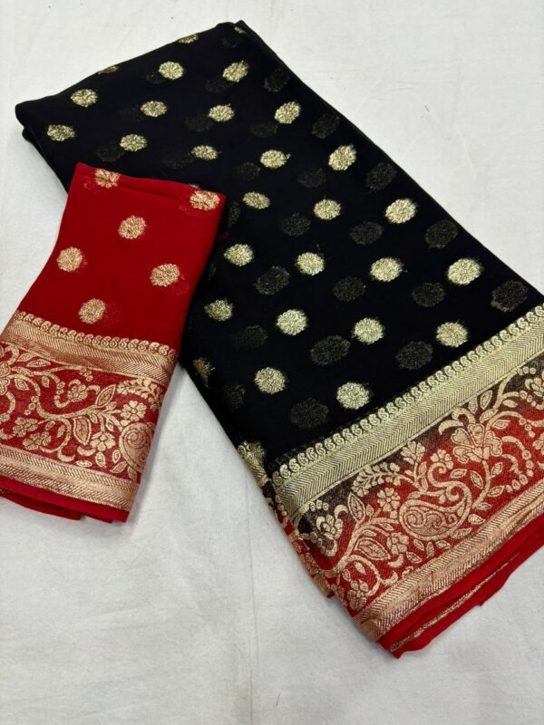 Viscsose Georgette Saree With Running Blouse