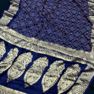 Art Silk Bandhni Saree With Zari Weaving