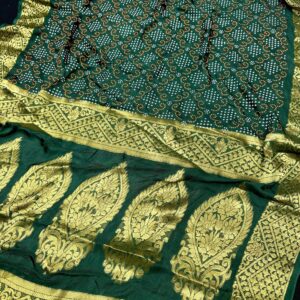 Art Silk Bandhni Saree With Zari Weaving