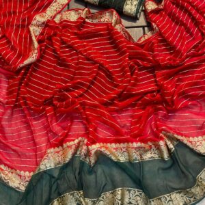 Pure Viscose Georgette Weaving Jacquard Saree