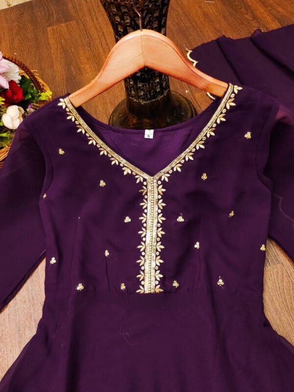 Fox Georgette Gown With Dupatta - Image 2