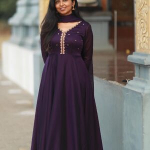 Fox Georgette Gown With Dupatta
