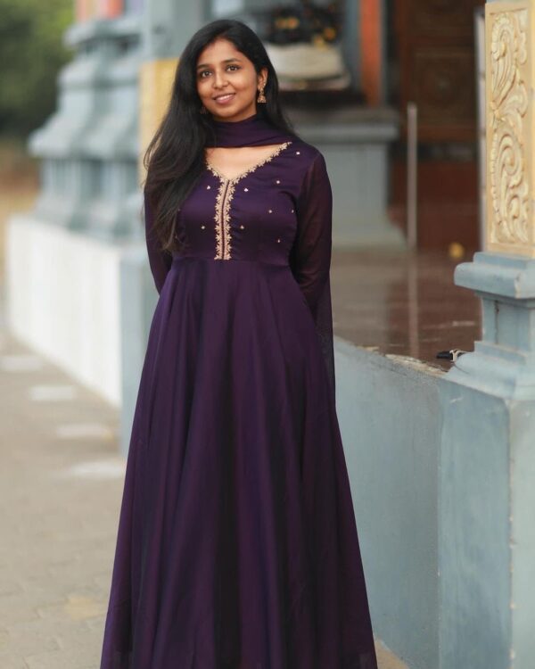 Fox Georgette Gown With Dupatta