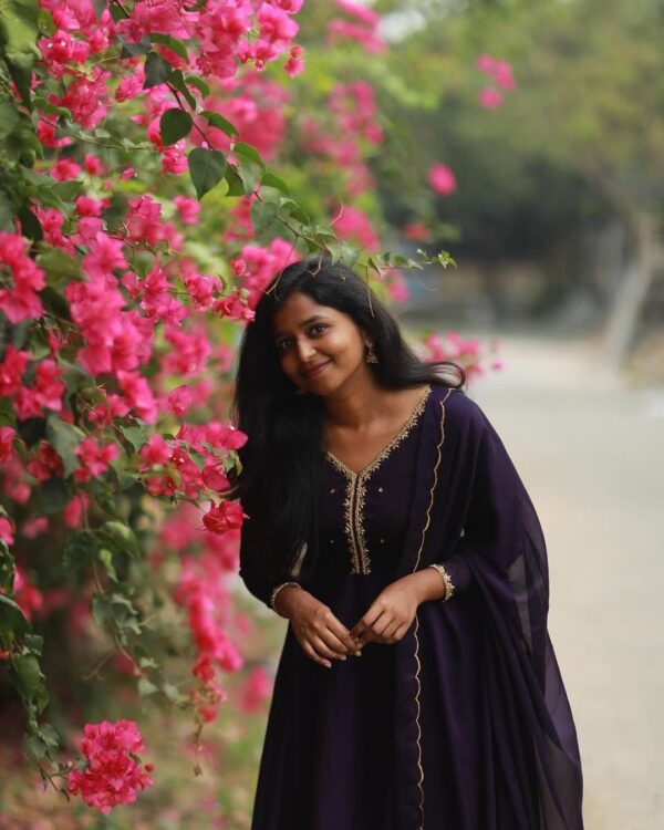Fox Georgette Gown With Dupatta - Image 5