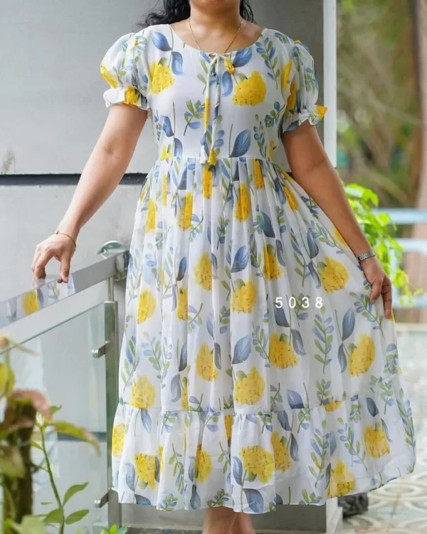 Digital Printed Georgette Fabrics Gown - Image 2
