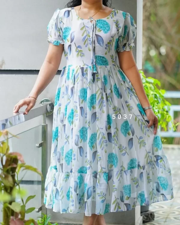 Digital Printed Georgette Fabrics Gown - Image 4