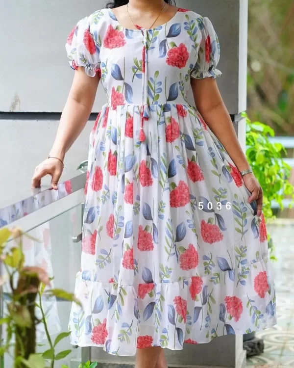 Digital Printed Georgette Fabrics Gown - Image 4