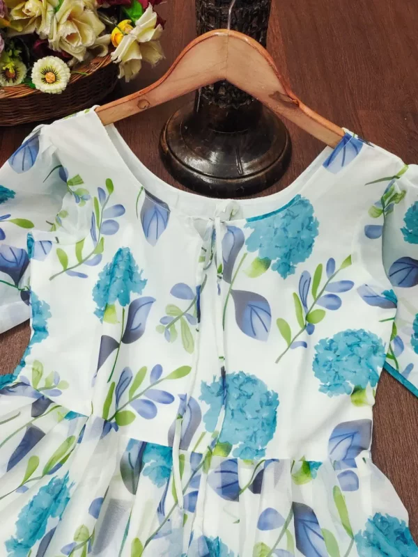 Digital Printed Georgette Fabrics Gown - Image 3