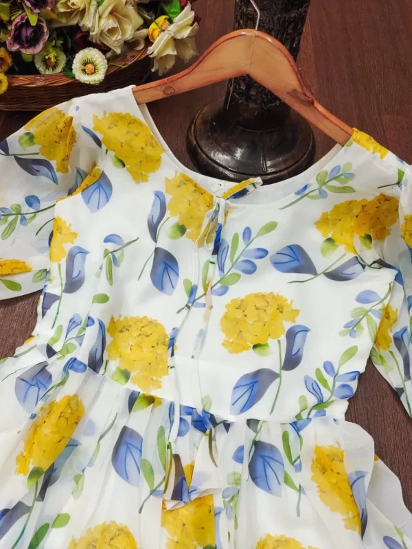 Digital Printed Georgette Fabrics Gown - Image 4