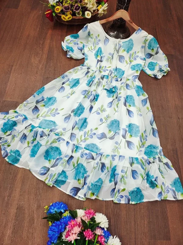 Digital Printed Georgette Fabrics Gown - Image 2