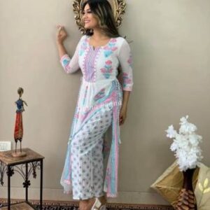 Awesome Classy Wear Embroidery Kurti With Pant Collection