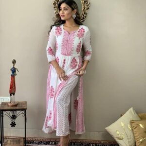 Awesome Classy Wear Embroidery Kurti With Pant Collection