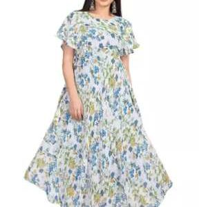 Havy Georgette printed kurti with innar