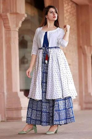 Beautiful Rayon Kurti With Koti