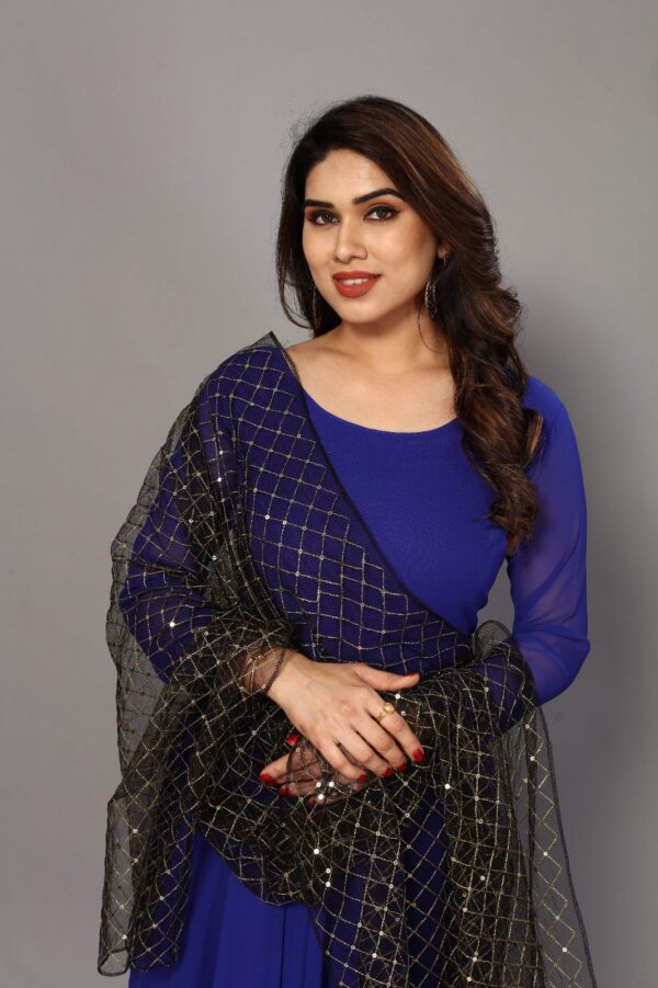 Georgette Gown With Net Dupatta - Image 2