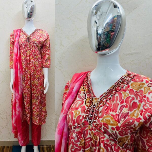 Aliya Pattern kurti pent dupatta set