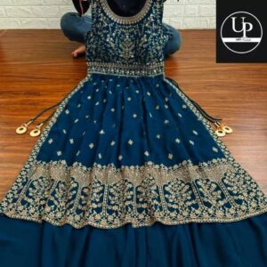 Naira Cut Peturn Gown With Embriodry Work