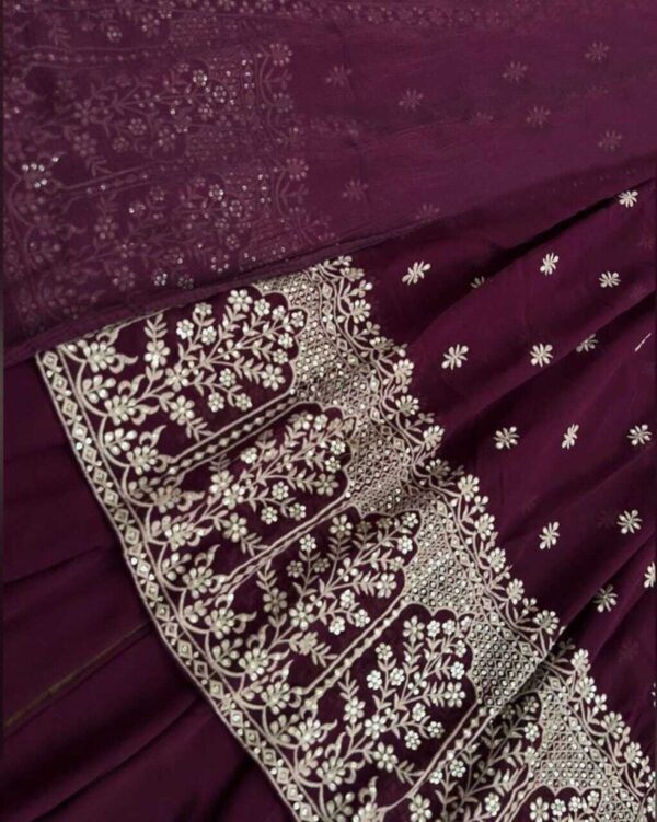 Naira Cut Peturn Gown With Embriodry Work - Image 3