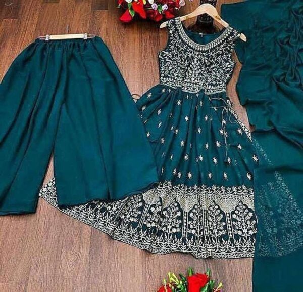 Naira Cut Peturn Gown With Embriodry Work - Image 6