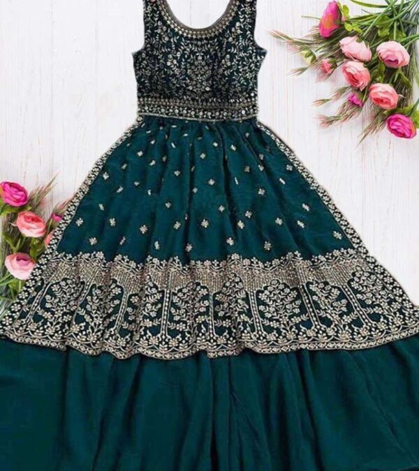 Naira Cut Peturn Gown With Embriodry Work - Image 4
