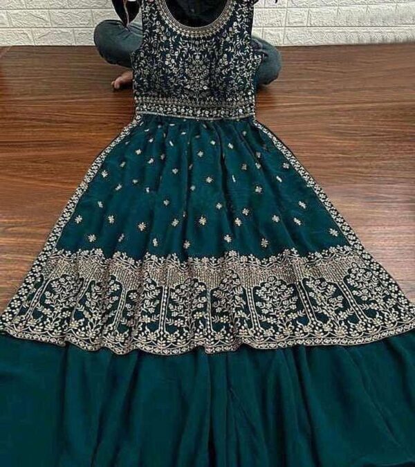 Naira Cut Peturn Gown With Embriodry Work - Image 2