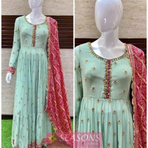 Beautiful Embroidered Georgette Gown