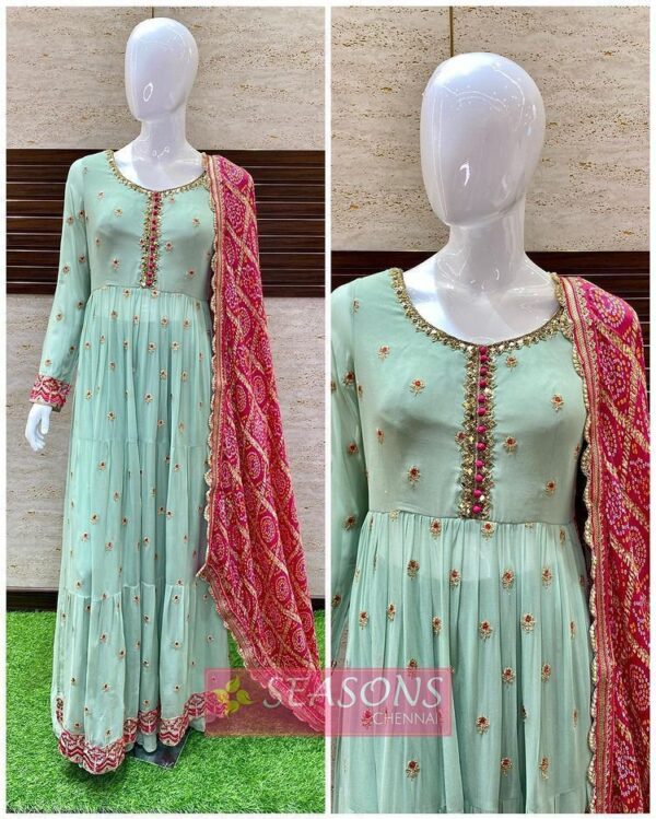 Beautiful Embroidered Georgette Gown