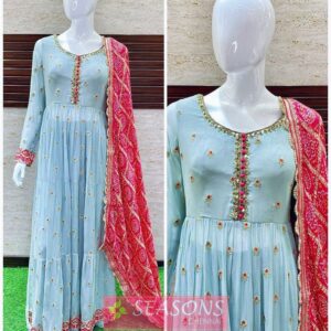 Beautiful Embroidered Georgette Gown