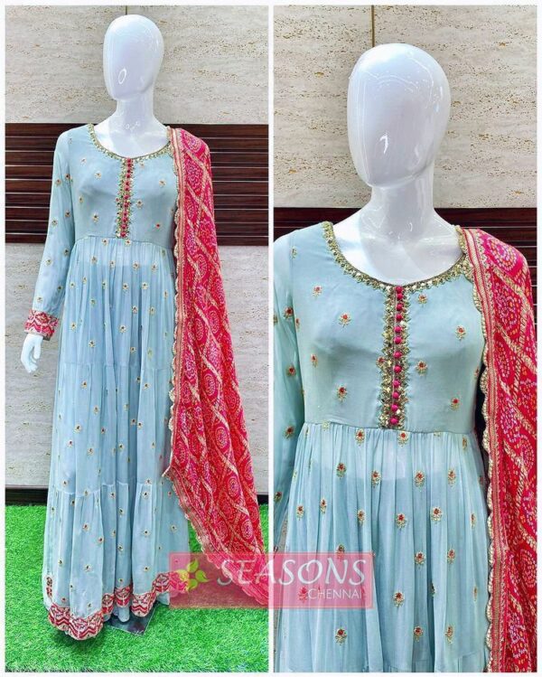 Beautiful Embroidered Georgette Gown