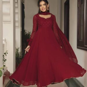 Faux Georgette Gown
