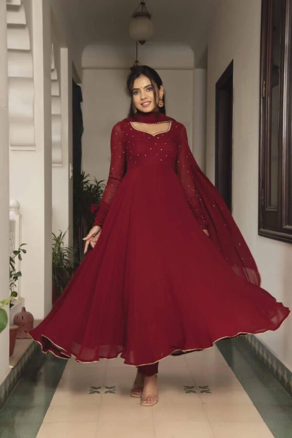Faux Georgette Gown