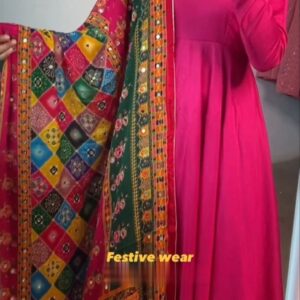 Gown Pent Dupatta Set