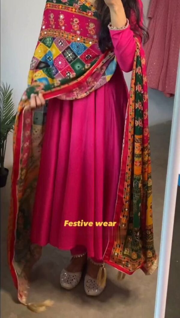 Gown Pent Dupatta Set - Image 3