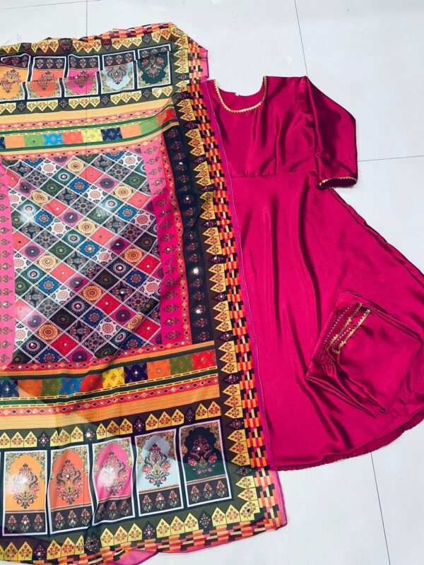 Gown Pent Dupatta Set - Image 2