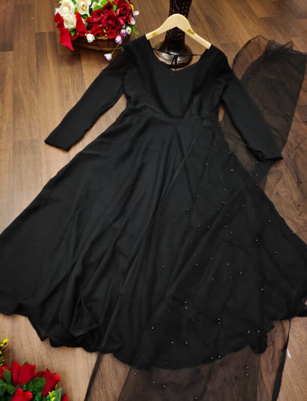Georgette Gown with Net Dupatta - Image 2