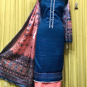 Malai Cotton Dress With Satin Patola Dupatta