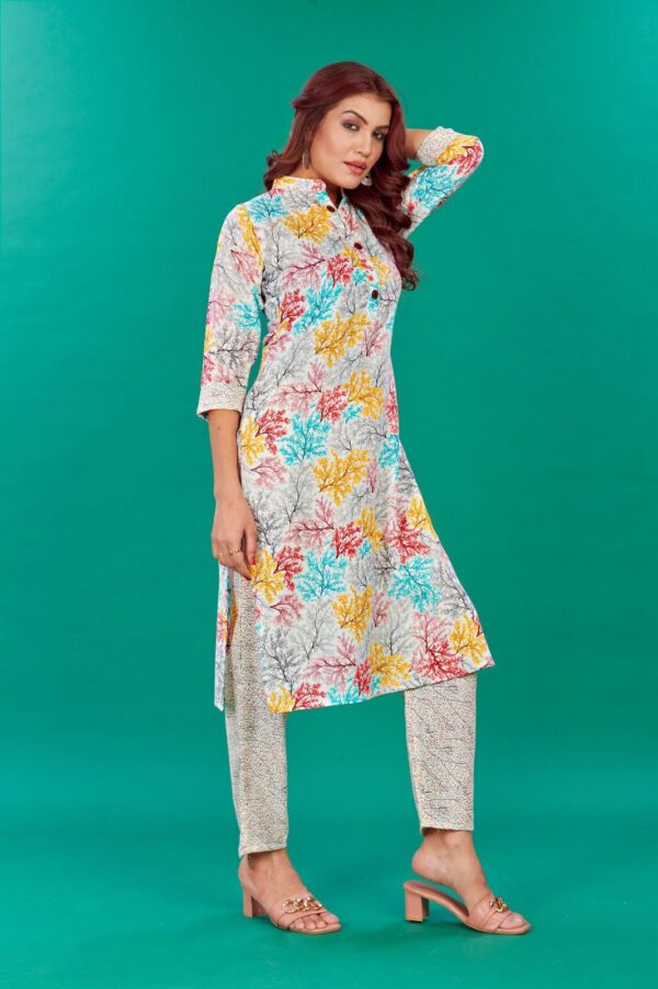 Jaipuri Printed Cotton Kurta And Pant - Image 3