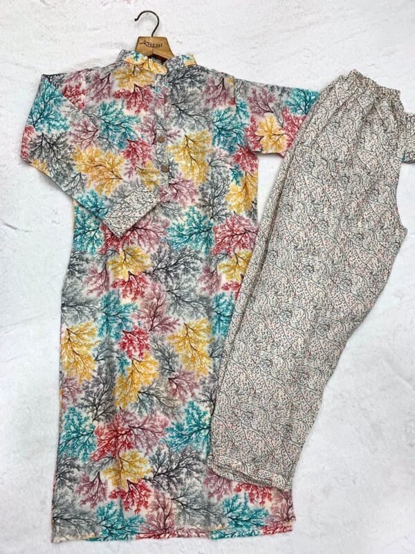 Jaipuri Printed Cotton Kurta And Pant - Image 6