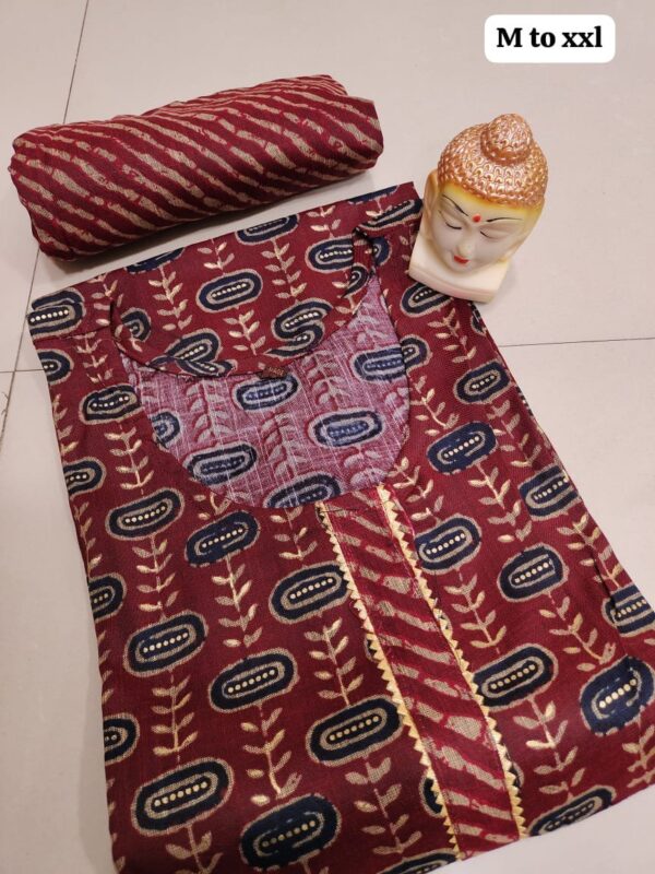 Heavy Capsule Pant With Foil Kurti Pent