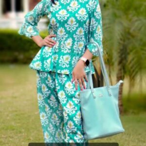 Cord Set In Rayon Fabric With  Proshin Print