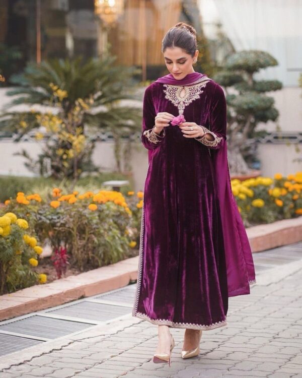 Velvet Kurti-Plazzo Set