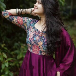 Georgette Gown With Dupatta