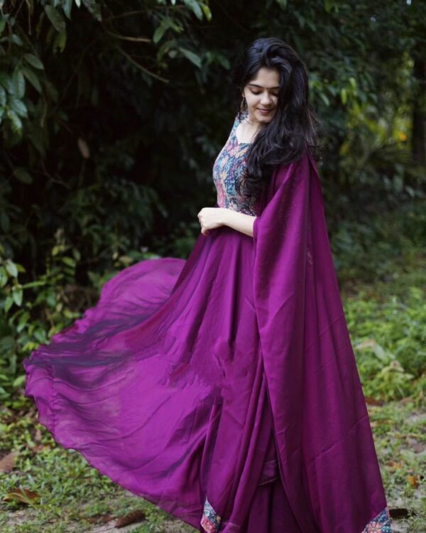 Georgette Gown With Dupatta - Image 2