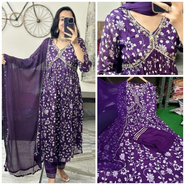Rayon Cotton Top Pent Dupatta Set - Image 7