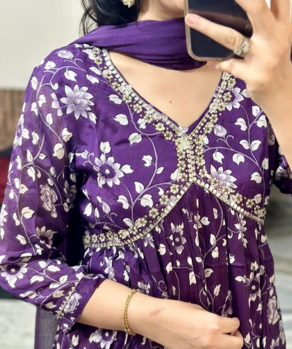 Rayon Cotton Top Pent Dupatta Set - Image 2